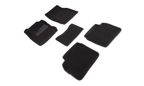 Коврики Seintex 3D Premium текстиль в салон Nissan Note I E11 (5dr.) хэтчбек 2004-2013гг. цвет черный