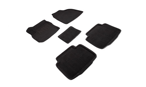 Коврики Seintex 3D Premium текстиль в салон Hyundai Matrix (5dr.) минивэн 2001-2010гг. цвет черный