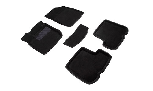 Коврики Seintex 3D Premium текстиль в салон Renault Sandero Stepway I (5dr.) SUV 2010-2014гг. цвет черный