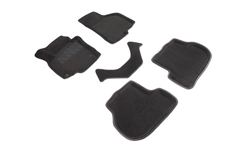 Коврики Seintex 3D Premium текстиль в салон Volkswagen Jetta V (4dr.) седан 2005-2011гг. цвет черный
