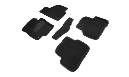 Коврики Seintex 3D Premium текстиль в салон Volkswagen Passat VII B7 (4dr.) седан 2010-2015гг. цвет черный
