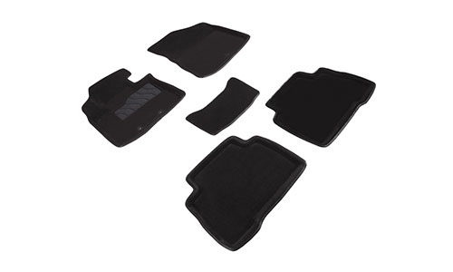Коврики Seintex 3D Premium текстиль в салон Kia Sorento II XM (5dr.) SUV 2009-2020гг. цвет черный