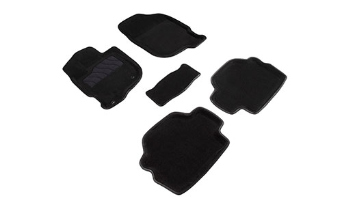 Коврики Seintex 3D Premium текстиль в салон Mitsubishi Pajero Sport II (5dr.) SUV 2008-2016гг. цвет черный