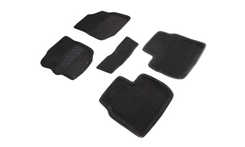 Коврики Seintex 3D Premium текстиль в салон Peugeot 301 (4dr.) седан 2012г.-по н.в. цвет черный