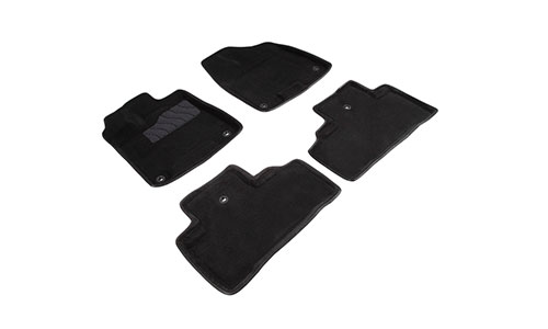Коврики Seintex 3D Premium текстиль в салон Acura MDX III (5dr.) SUV 2014-2021гг. цвет черный