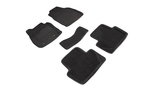 Коврики Seintex 3D Premium текстиль в салон Ford EcoSport II (5dr.) SUV 2014-2019гг. цвет черный