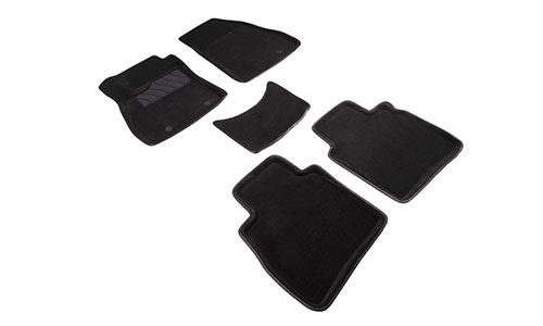 Коврики Seintex 3D Premium текстиль в салон Nissan Tiida sedan III C13 (4dr.) седан 2015г.-по н.в. цвет черный