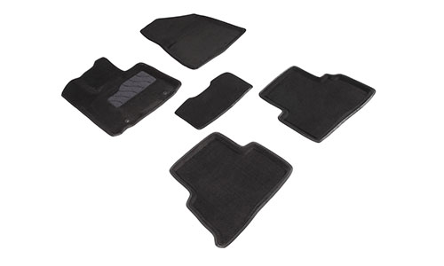 Коврики Seintex 3D Premium текстиль в салон Kia Sportage IV QL (5dr.) SUV 2015-2021гг. цвет черный