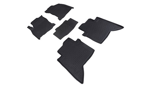 Коврики Seintex 3D Lux полиуретан в салон Toyota Hilux VIII (2/4dr.) пикап 2015г.-по н.в. цвет черный
