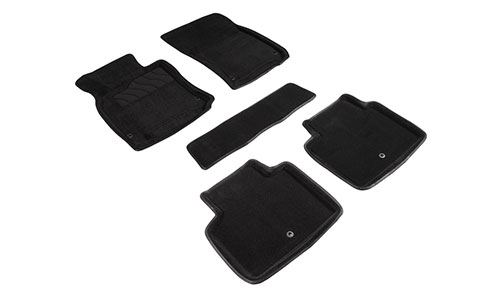 Коврики Seintex 3D Premium текстиль в салон Infiniti Q70 (4dr.) седан 2015г.-по н.в. цвет черный