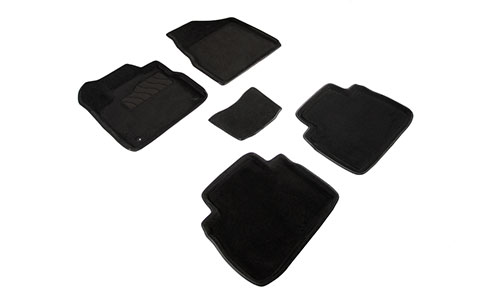 Коврики Seintex 3D Premium текстиль в салон Nissan Murano II Z51 (4dr.) SUV 2008-2014гг. цвет черный