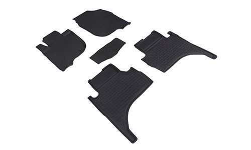 Коврики Seintex 3D Lux полиуретан в салон Mitsubishi L200 V (2/4dr.) пикап 2015г.-по н.в. цвет черный