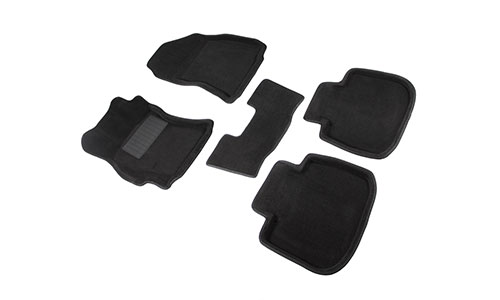 Коврики Seintex 3D Premium текстиль в салон Subaru Outback V (5dr.) универсал 2014-2020гг. цвет черный