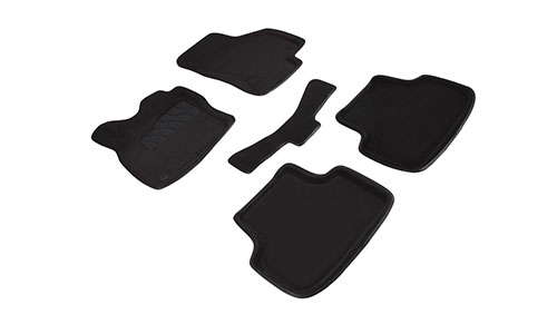 Коврики Seintex 3D Premium текстиль в салон Skoda Octavia liftback IV (5dr.) лифтбэк 2019г.-по н.в. цвет черный