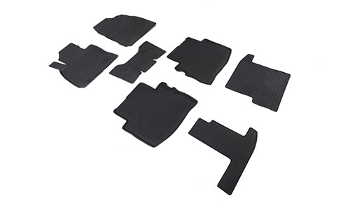 Коврики Seintex 3D Lux полиуретан в салон 3 ряда Mazda CX-9 II (5dr.) SUV 2016г.-по н.в. цвет черный