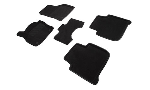 Коврики Seintex 3D Premium текстиль в салон Skoda Kodiaq (5dr.) SUV 2016г.-по н.в. цвет черный