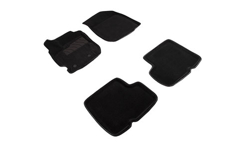Коврики Seintex 3D Premium текстиль в салон Renault Duster II (5dr.) SUV 2015-2020гг. цвет черный