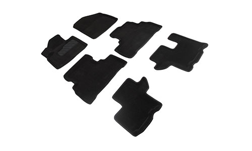 Коврики Seintex 3D Premium текстиль в салон Kia Sorento III UM Prime (5dr.) SUV 2015-2020гг. цвет черный