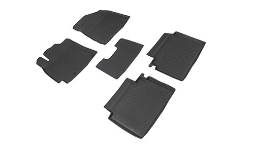 Коврики Seintex 3D Lux полиуретан в салон Kia Cerato sedan IV (4dr.) седан 2018г.-по н.в. цвет черный