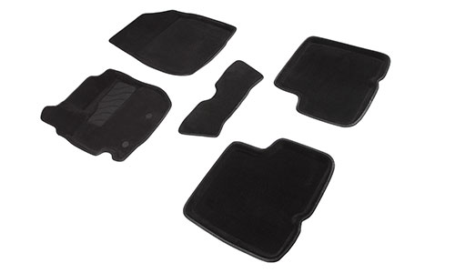 Коврики Seintex 3D Premium текстиль в салон Nissan Terrano III D10 (5dr.) SUV 2013г.-по н.в. цвет черный