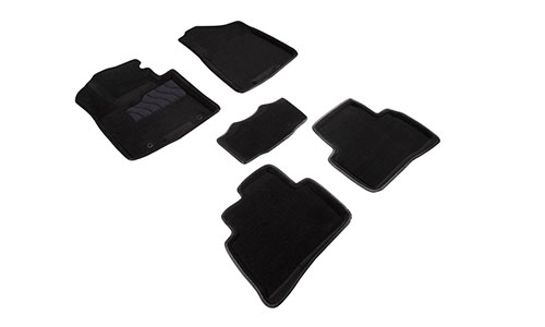Коврики Seintex 3D Premium текстиль в салон Hyundai Tucson III TL (5dr.) SUV 2015-2020гг. цвет черный