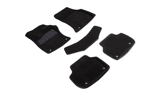 Коврики Seintex 3D Premium текстиль в салон Jaguar XF II X260 (4dr.) седан 2015г.-по н.в. цвет черный