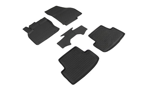 Коврики Seintex 3D Lux полиуретан в салон Volkswagen Taos (5dr.) SUV 2020г.-по н.в. цвет черный