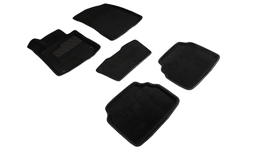 Коврики Seintex 3D Premium текстиль в салон Kia K5 (4dr.) седан 2019г.-по н.в. цвет черный