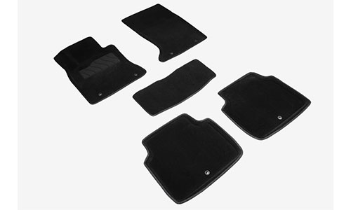 Коврики Seintex 3D Premium текстиль в салон Genesis G80 I (4dr.) седан 2016-2020гг. цвет черный