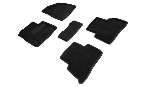 Коврики Seintex 3D Premium текстиль в салон Kia Sportage IV QL (5dr.) SUV 2015-2021гг. цвет черный