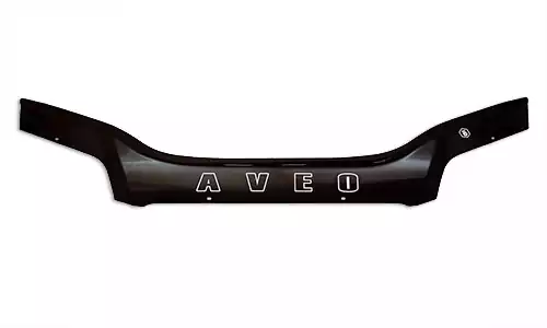 Дефлектор капота VIP Tuning Lux на зажимах оргстекло на Chevrolet Aveo hatchback I T200 (3/5dr.) хэтчбек 2002-2011гг.