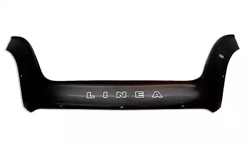 Дефлектор капота VIP Tuning Lux на зажимах оргстекло на Fiat Linea (4dr.) седан 2007-2018гг.