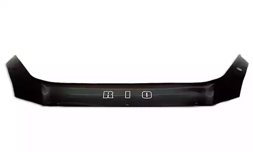 Дефлектор капота VIP Tuning Lux на зажимах оргстекло на Kia Rio hatchback II JB (5dr.) хэтчбек 2005-2011гг.