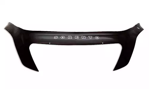 Дефлектор капота с клыками VIP Tuning Lux на зажимах оргстекло на Kia Sorento I BL (5dr.) SUV 2002-2009гг.