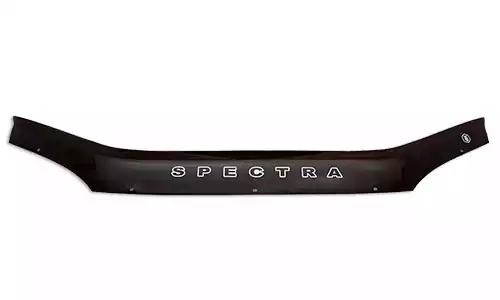 Дефлектор капота VIP Tuning Lux на зажимах оргстекло на Kia Spectra (4dr.) седан 2004-2011гг.