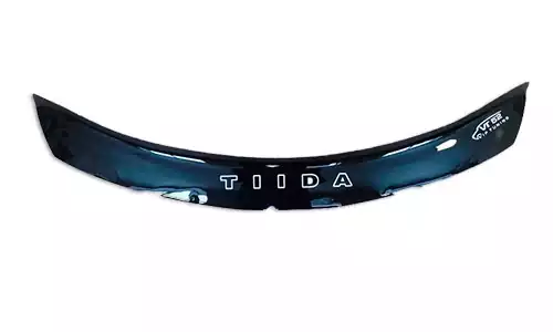 Дефлектор капота VIP Tuning Lux на зажимах оргстекло на Nissan Tiida sedan I C11 (4dr.) седан 2004-2014гг.
