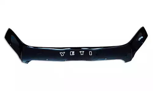 Дефлектор капота VIP Tuning Lux на зажимах оргстекло на Skoda Yeti (5dr.) SUV 2009-2017гг.