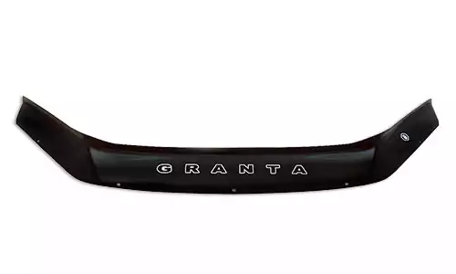 Дефлектор капота VIP Tuning Lux на зажимах оргстекло на VAZ Lada Granta 2190 (4dr.) седан 2011-2018гг.