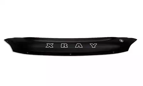 Дефлектор капота длинный VIP Tuning Lux на зажимах оргстекло на VAZ Lada Xray (5dr.) хэтчбек 2015г.-по н.в.