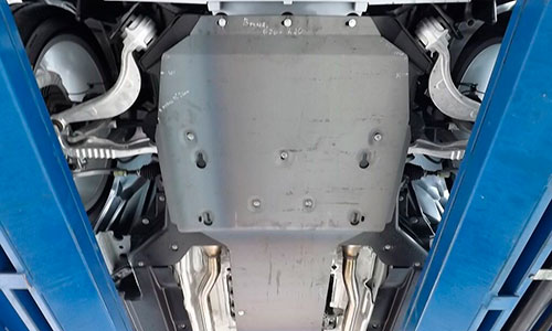 Защита ALFeco ALF4404st сталь 2 мм картера двигателя и КПП Jaguar F-Pace (5dr.) SUV 2016г.-по н.в. комплект 2 шт