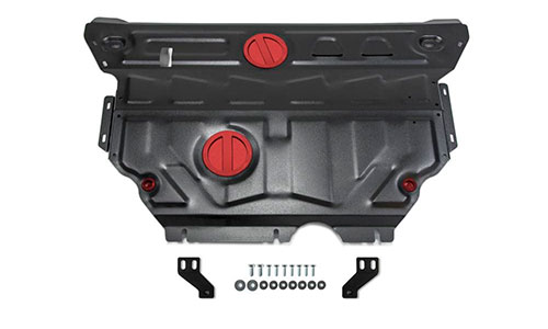 Защита АвтоБроня 111.05125.1 сталь 2 мм картера двигателя и КПП Skoda Karoq (5dr.) SUV 2017г.-по н.в. комплект 1 шт