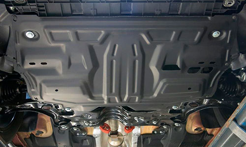 Защита АвтоБроня 111.05842.1.1 сталь 1 мм картера двигателя и КПП Skoda Rapid I (5dr.) лифтбэк 2012-2020гг. комплект 1 шт