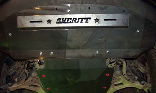 Защита Sheriff 02.0943 сталь 2,5 мм картера двигателя Audi Q7 I 4LB (5dr.) SUV 2007-2015гг. комплект 1 шт