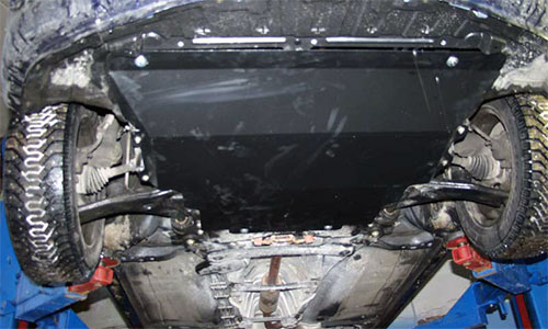 Защита Sheriff 12.0965 сталь 2 мм картера двигателя и КПП Mazda 5 II CR (5dr.) минивэн 2005-2010гг. комплект 1 шт