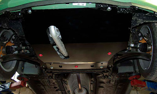 Защита Sheriff 15.0507 сталь 2 мм картера двигателя и КПП Nissan Micra III K12 (3/5dr.) хэтчбек 2002-2010гг. комплект 1 шт